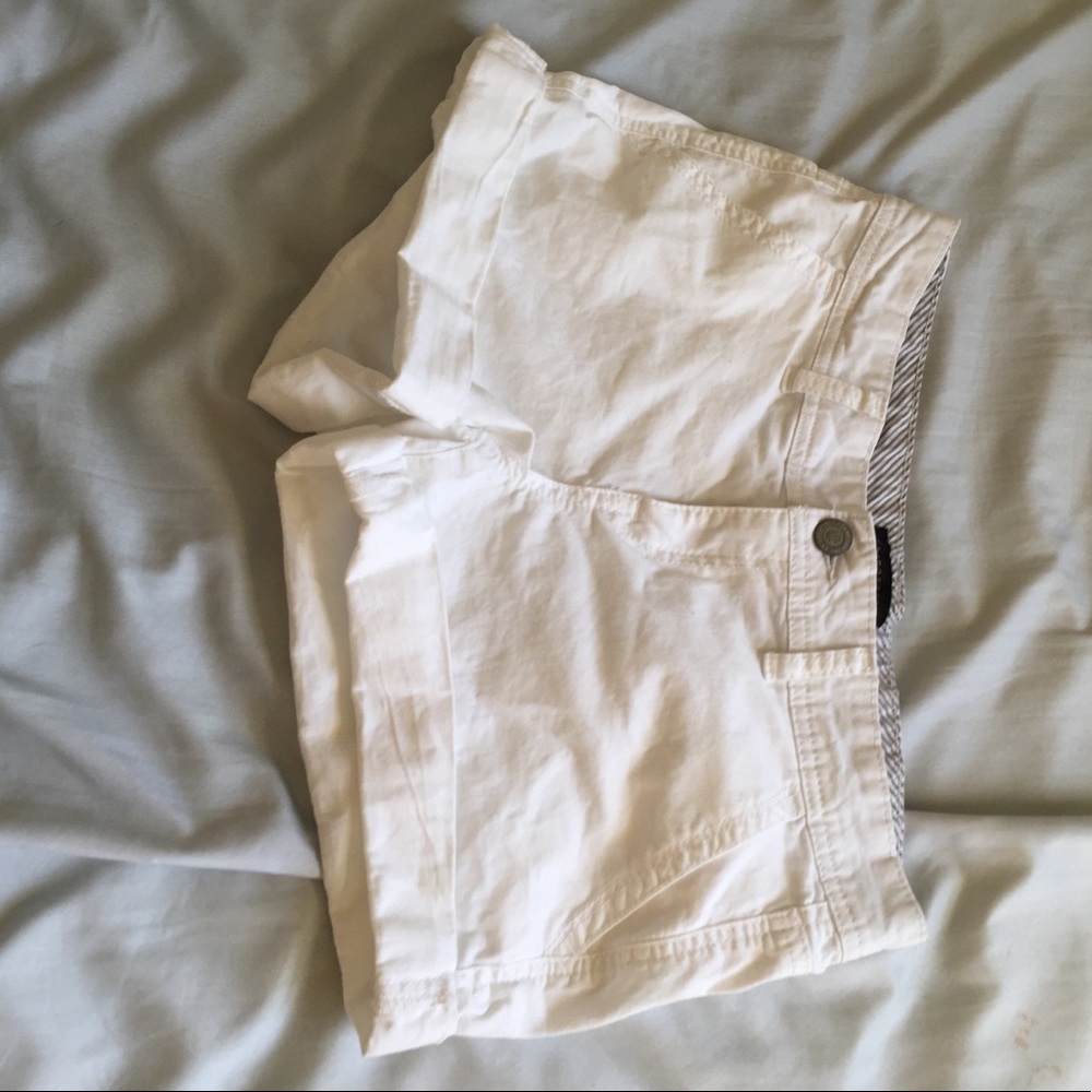 White Aeropostale jean shorts.
